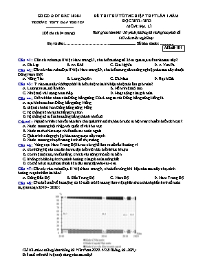 Đề thi thử Tốt nghiệp THPT môn Địa lí (Lần 1) - Mã đề 101 - Năm học 2022-2023 - Trường THPT Hàn Thuyên (Có đáp án)